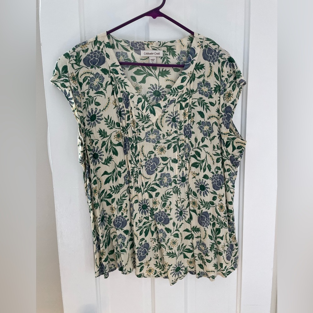 Sleeveless top by Coldwater Creek, size L